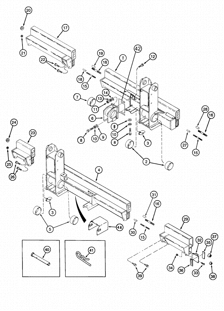 Схема запчастей Case IH 420 - (09A-47) - TOOLBARS AND EXTENSIONS - 5 ROW NARROW AND 4 ROW NARROW (13) - PICKING SYSTEM