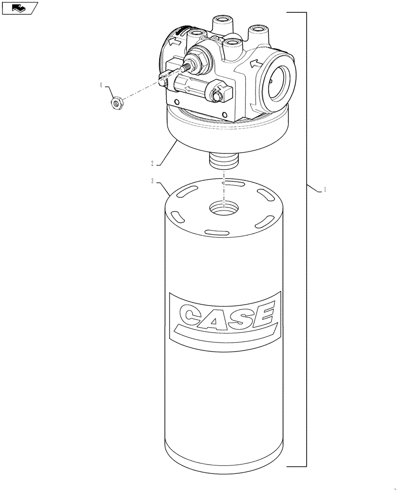 Схема запчастей Case IH 810 - (35.300.04) - MID PRESSURE FILTER ASSEMBLY (35) - HYDRAULIC SYSTEMS