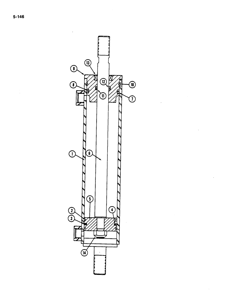 Схема запчастей Case IH 782 - (5-146) - POWER STEERING CYLINDER, WIDE REAR AXLE (04) - STEERING