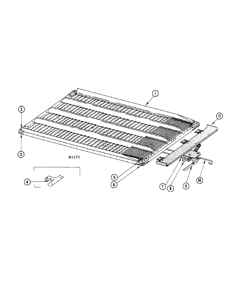 Схема запчастей Case IH 1010 - (158) - CONVEYOR SIEVE (74) - CLEANING