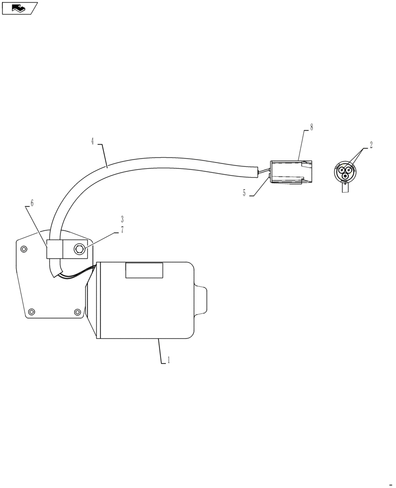 Схема запчастей Case IH RB444 - (06.14) - TWINE WRAP ACTUATOR (06) - ELECTRICAL SYSTEMS