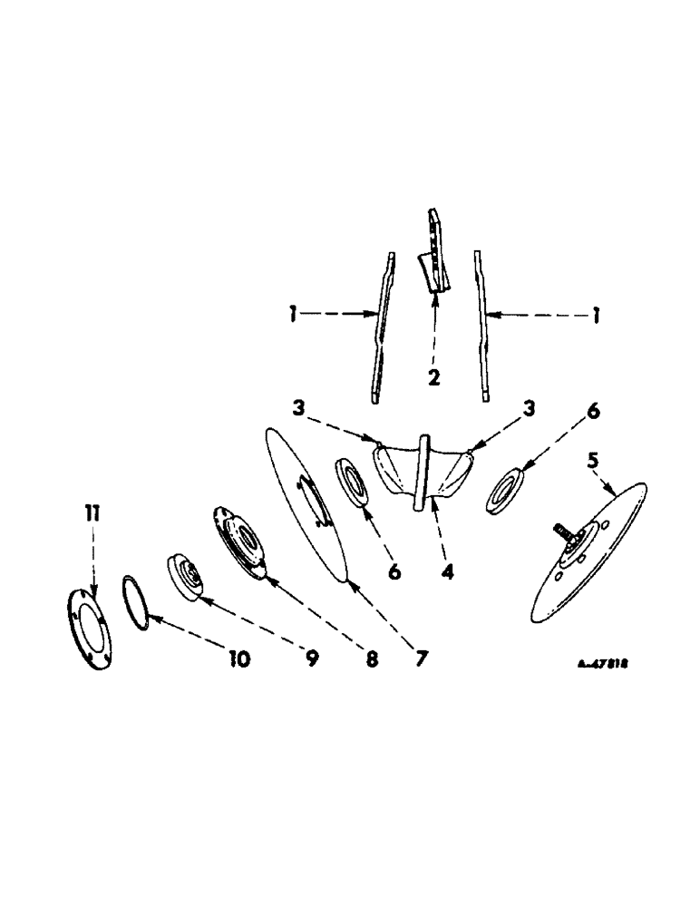 Схема запчастей Case IH 449A - (E-41) - DISK FURROWING ATTACHMENT, 9 AND 11 IN. 