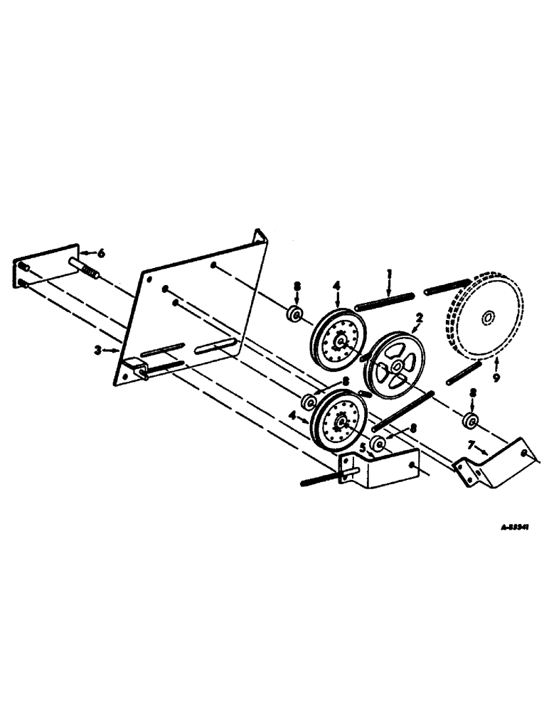 Схема запчастей Case IH 95 - (19-16) - BASKET AND CONVEYOR, FAN DRIVE Basket & Conveyor