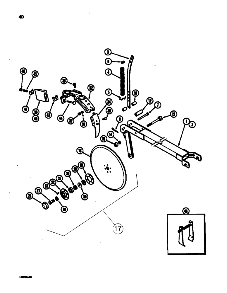 Схема запчастей Case IH 5200 - (40) - DOUBLE DISC FURROW OPENER 