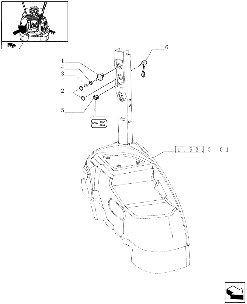 Схема запчастей Case IH MAXXUM 110 - (1.75.1/05) - AUTOMATIC CLIMATE CONTROL - CONTROLS (VAR.330643) (06) - ELECTRICAL SYSTEMS