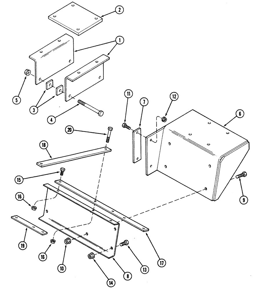 Схема запчастей Case IH 5300 - (9-080) - DISC MARKER SUPPORTS (09) - CHASSIS