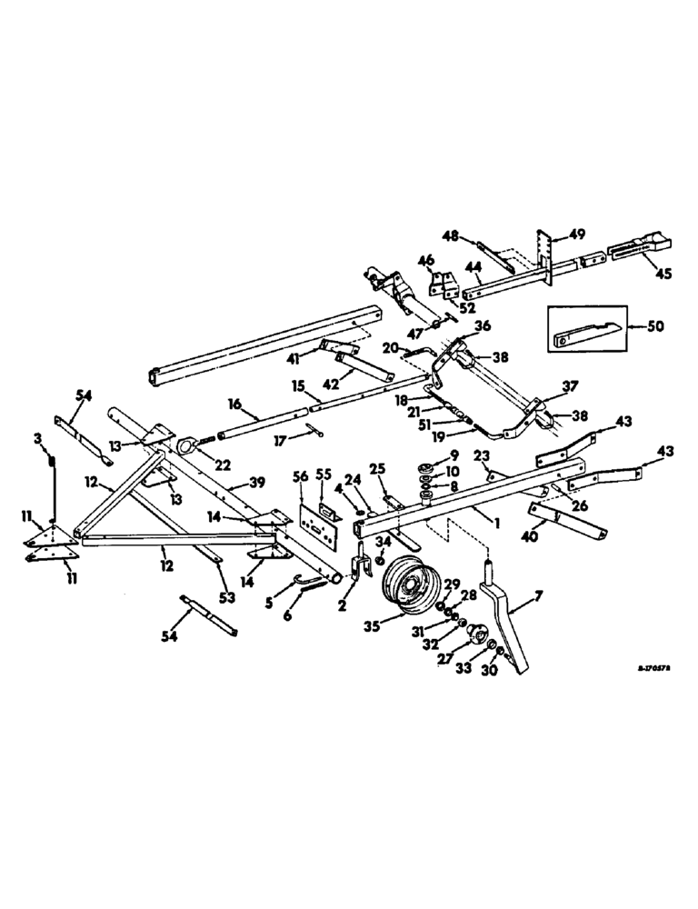 Схема запчастей Case IH 66-SERIES - (U-67) - DUPLEX HITCH ATTACHMENT, FOR 4 ROW PLANTERS, 1967 AND SINCE 