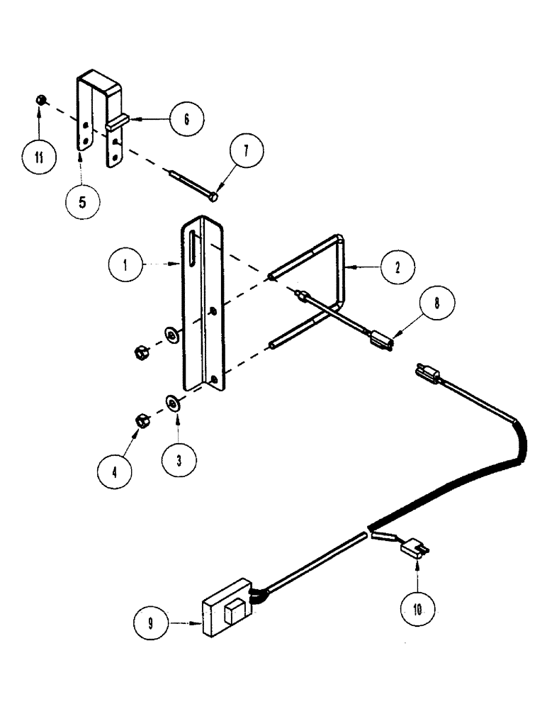 Схема запчастей Case IH CONCORD - (B58) - REMOTE CLUTCH SWITCH AND MOUNTING 