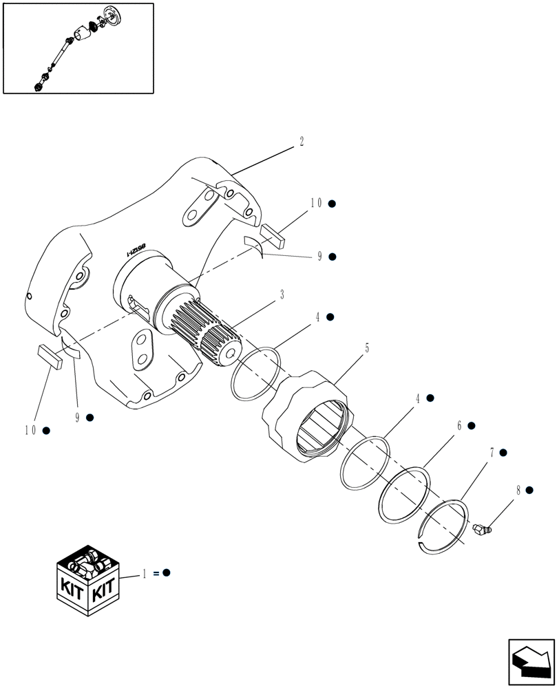 Схема запчастей Case IH SB531 - (31.201.06) - POWER TAKE OFF, OVERRUNNING CLUTCH (31) - IMPLEMENT POWER TAKE OFF