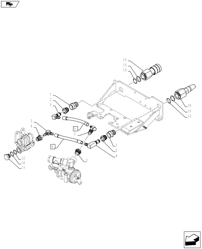 Схема запчастей Case IH PUMA 215 - (33.224.0102[13]) - ABS SYSTEM - PNEUMATIC TRAILER BRAKE (UK) - COUPLERS (VAR.743967) (33) - BRAKES & CONTROLS