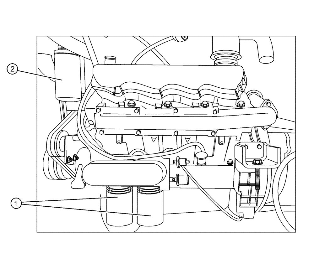 Схема запчастей Case IH 4330 - (02-003[02]) - ENGINE SERVICE ITEMS (01) - ENGINE