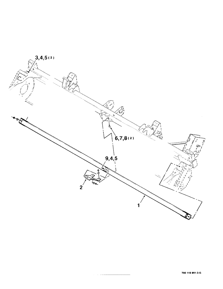 Схема запчастей Case IH 8820 - (7-06) - HEADER STIFFENER CROSS MEMBER ASSEMBLY (09) - CHASSIS