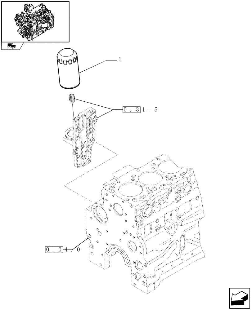 Схема запчастей Case IH PUMA 115 - (0.30.2) - OIL FILTERS - ENGINE (01) - ENGINE