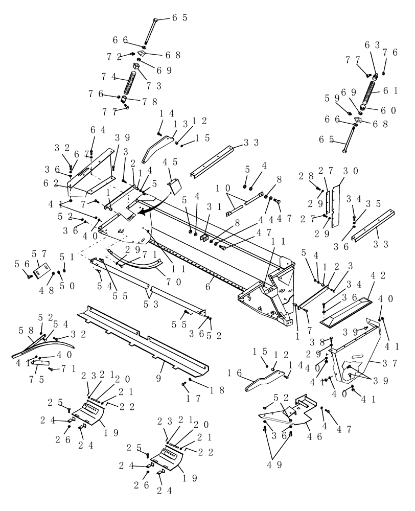 Схема запчастей Case IH SMX91 - (12.03) - HEADER (12) - MAIN FRAME