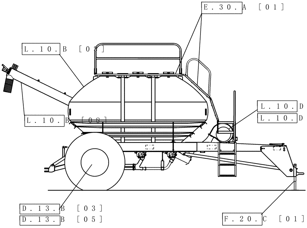 Схема запчастей Case IH ADX3360 - (A[01]) - PICTORIAL INDEX - TOW BETWEEN AIR CART A - Distribution Systems