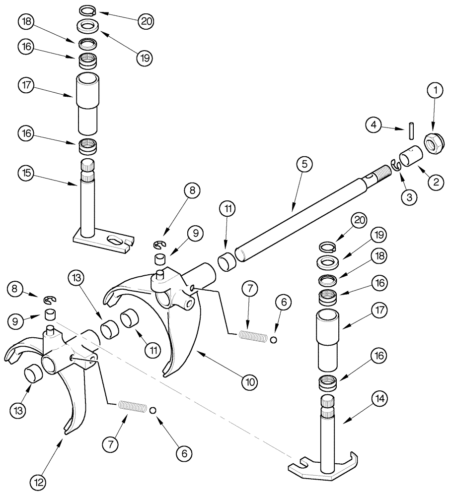 Схема запчастей Case IH C90 - (06-28) - TRANSMISSION CONTROL - INNER (06) - POWER TRAIN