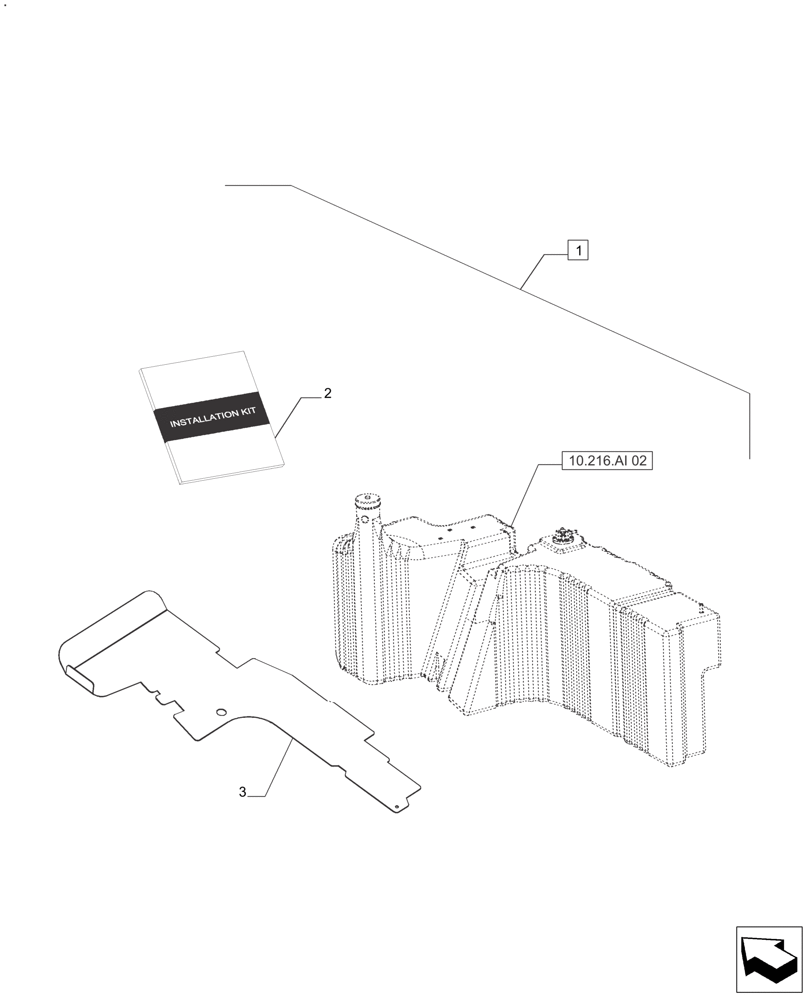 Схема запчастей Case IH FARMALL 120A - (88.100.10[02]) - DIA KIT FIRE SHIELD 6 CYL (88) - ACCESSORIES