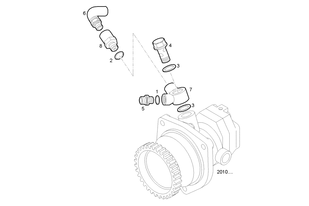 Схема запчастей Case IH F3BE0684Q E901 - (2042.003) - EXCESS PRESSURE RELIEF VALVE 