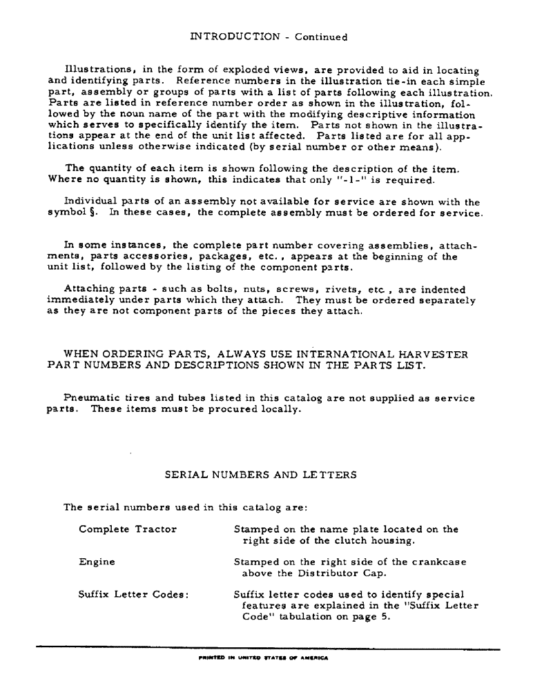 Схема запчастей Case IH 404 - (004) - INTRODUCTION - SERIAL NUMBER LOCATIONS (00) - GENERAL