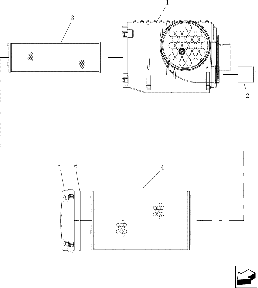 Схема запчастей Case IH 9010 - (10.202.02) - AIR CLEANER & FILTERS - ENGINE - 7010/8010 (10) - ENGINE