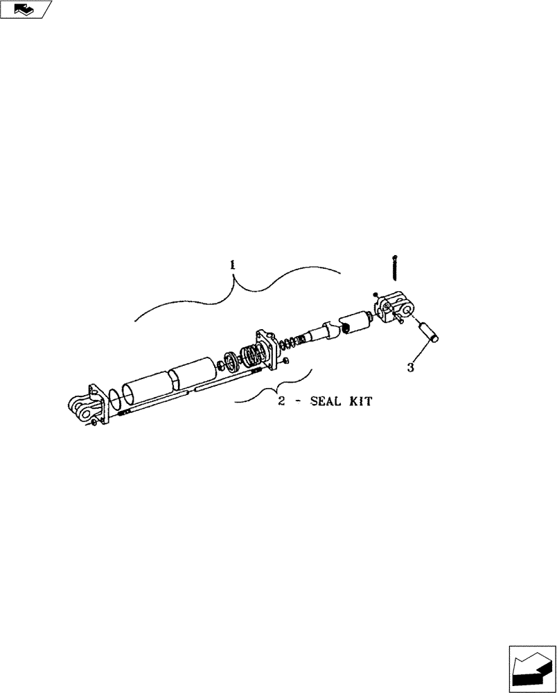 Схема запчастей Case IH 530B - (35.100.03) - HYDRAULIC CYLINDER ASSEMBLY (35) - HYDRAULIC SYSTEMS