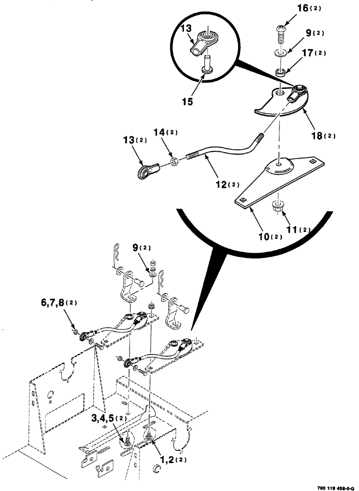 Схема запчастей Case IH 8555 - (06-14) - FINGER (TWINE) ASSEMBLY (14) - BALE CHAMBER