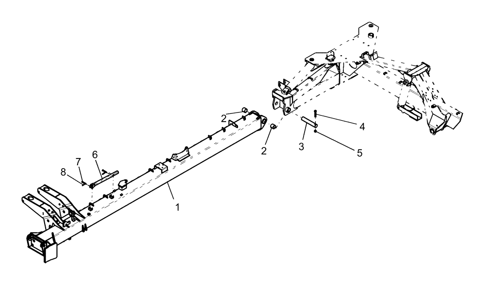 Схема запчастей Case IH 1260 - (39.100.07[02]) - FRAME - OUTER WING 60 (39) - FRAMES AND BALLASTING