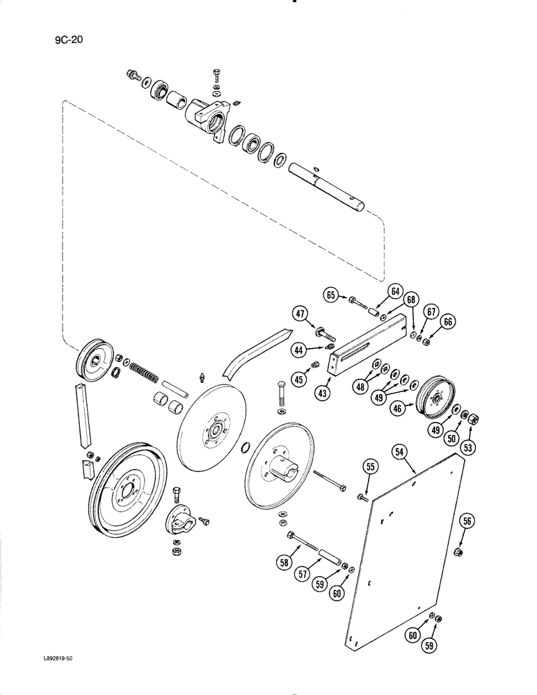 Схема запчастей Case IH 1670 - (9C-20) - SLOW SPEED FAN DRIVE, (CONT) (15) - BEATER & CLEANING FANS