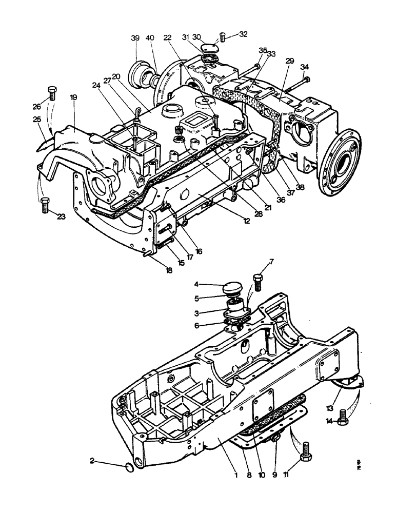 Схема запчастей Case IH 885 - (L02) - CHASSIS, MAIN FRAME AND REAR AXLE, 885 TRACTORS (12) - CHASSIS