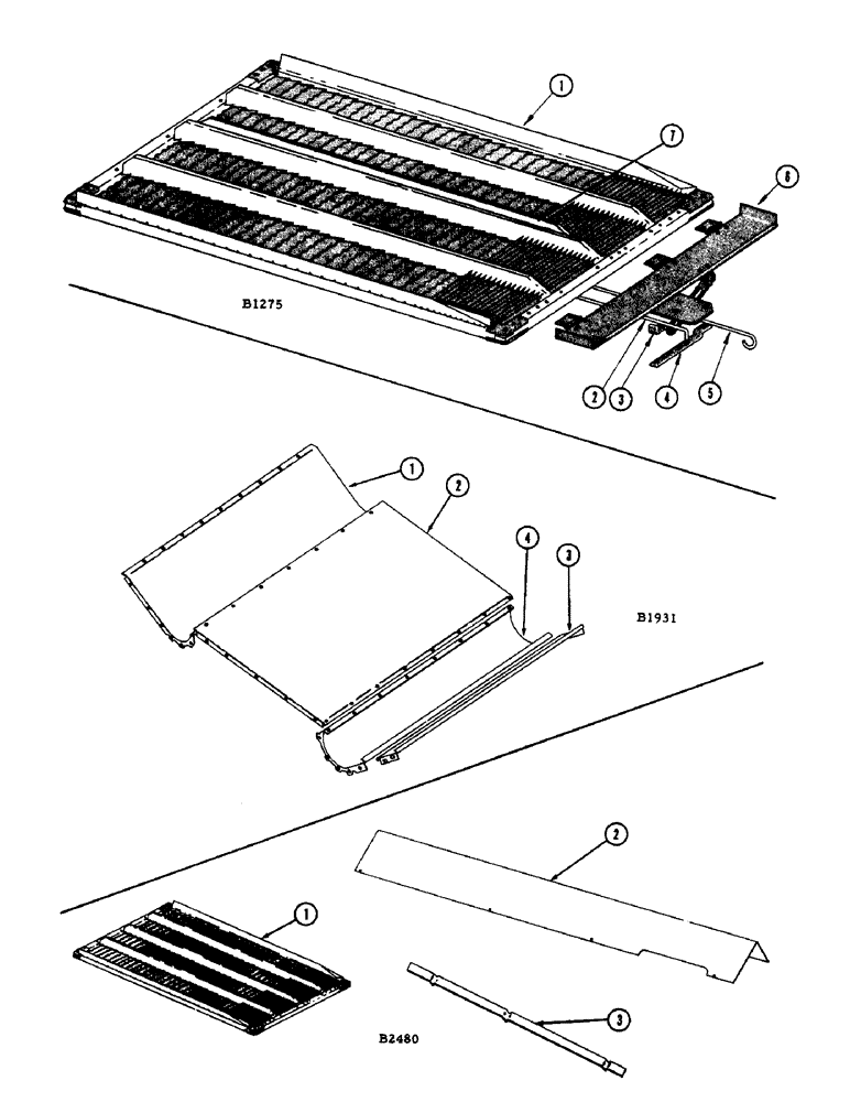 Схема запчастей Case IH 1060 - (160) - CONVEYOR SIEVE (74) - CLEANING