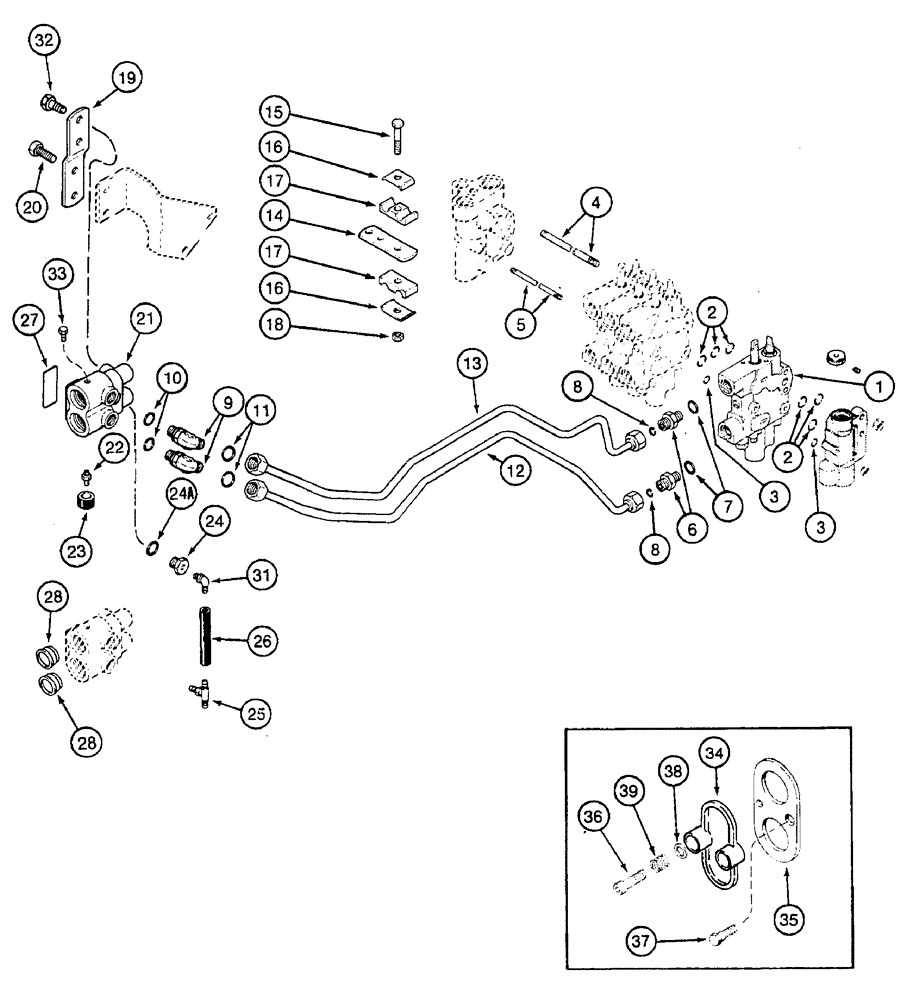 Схема запчастей Case IH 7240 - (8-084) - FOURTH CIRCUIT REMOTE HYDRAULICS (08) - HYDRAULICS