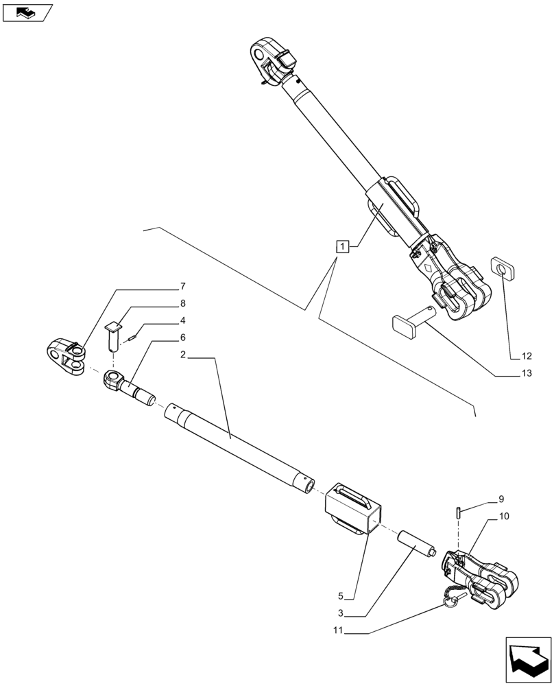 Схема запчастей Case IH PUMA 230 - (35.120.01[04]) - LIFT LINK ASSEMBLY - BREAKDOWN (VAR.728237-720881) (35) - HYDRAULIC SYSTEMS