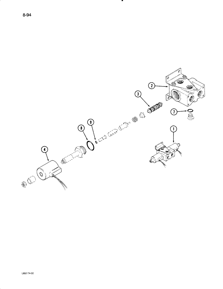 Схема запчастей Case IH 1670 - (8-94) - LEVELING VALVE (07) - HYDRAULICS