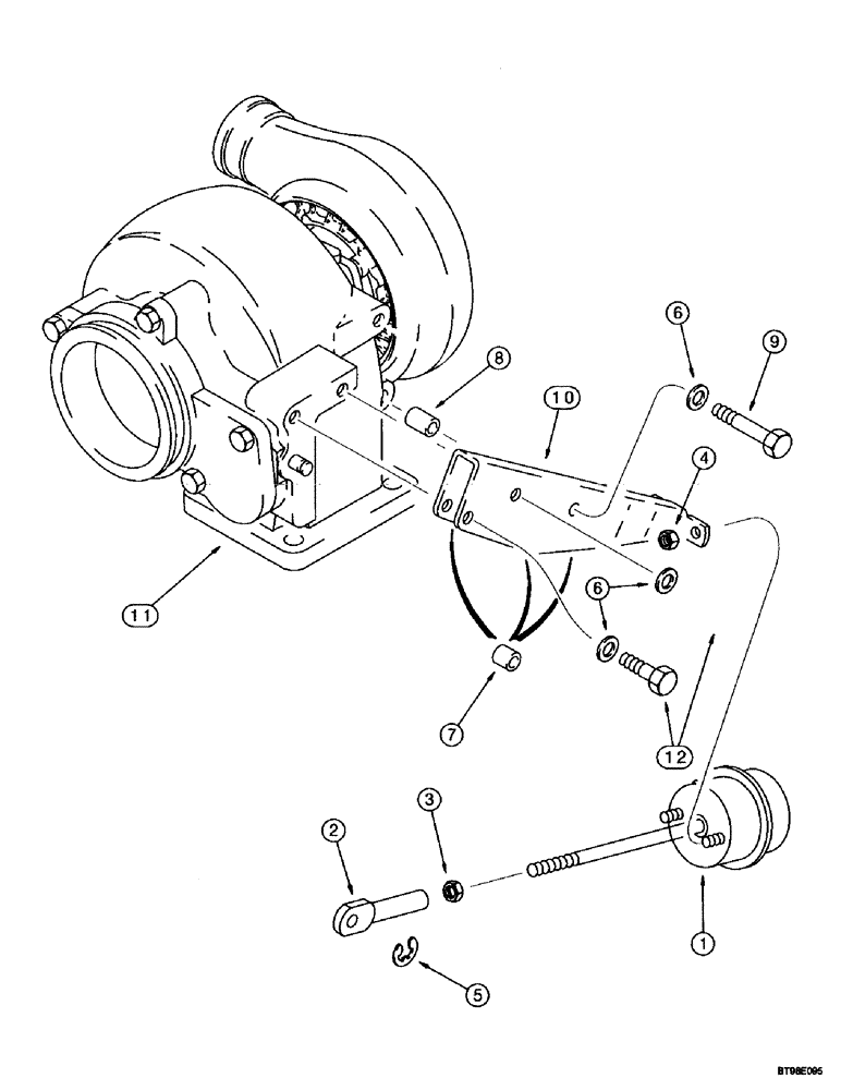 Схема запчастей Case IH MX270 - (2-054) - WASTEGATE ACTUATOR, MX180, 6T-830 EMISSIONS CERTIFIED ENGINE (02) - ENGINE