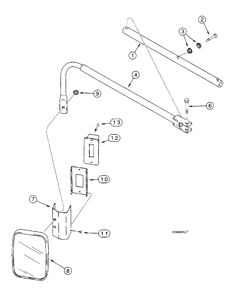 Схема запчастей Case IH 2188 - (9G-54) - CAB, REAR VIEW MIRROR WITH WARNING LAMP (10) - CAB & AIR CONDITIONING