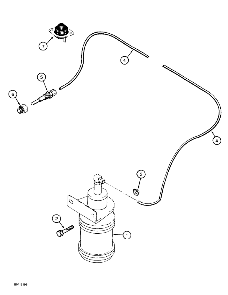 Схема запчастей Case IH 1660 - (2-21A) - ETHER START (01) - ENGINE