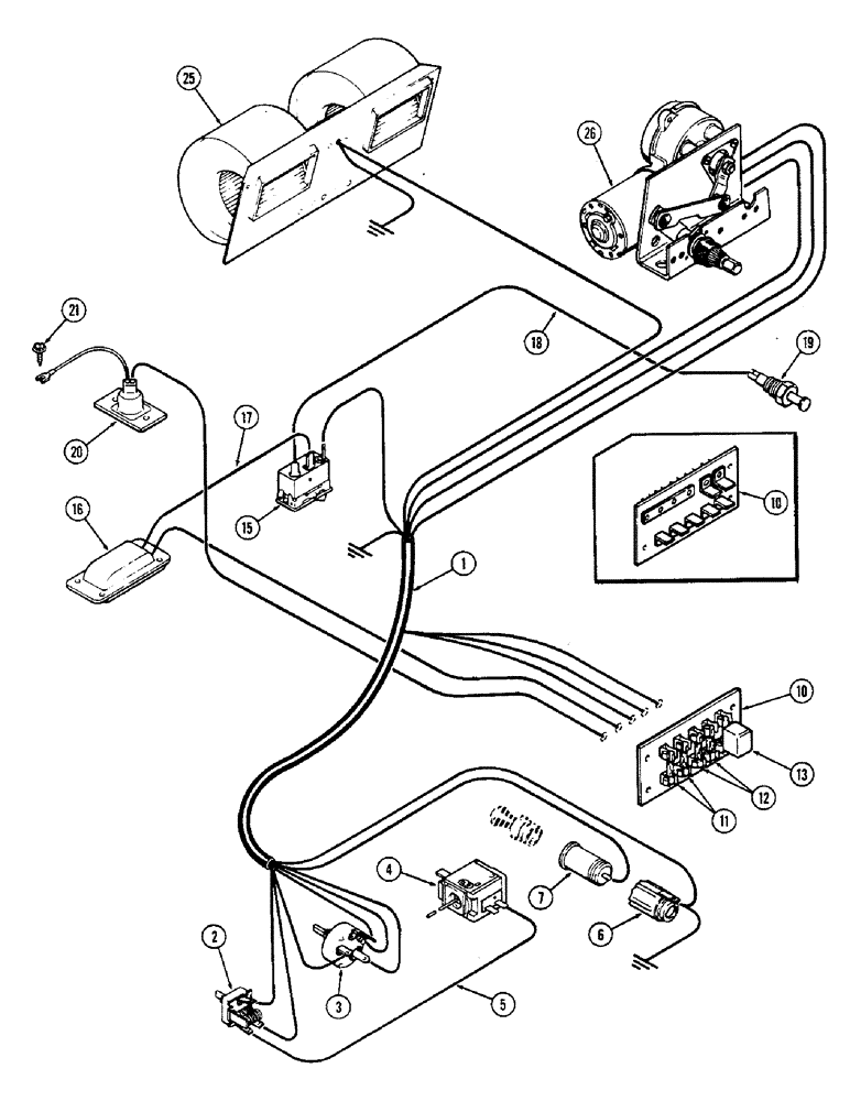 Схема запчастей Case IH 2470 - (528) - CAB, MAIN WIRING HARNESS, CAB SERIAL NO. 7864002 AND AFTER (09) - CHASSIS/ATTACHMENTS