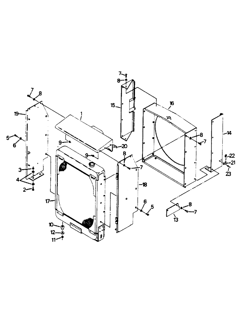 Схема запчастей Case IH 9130 - (04-52) - RADIATOR AND MOUNTING (04) - Drive Train