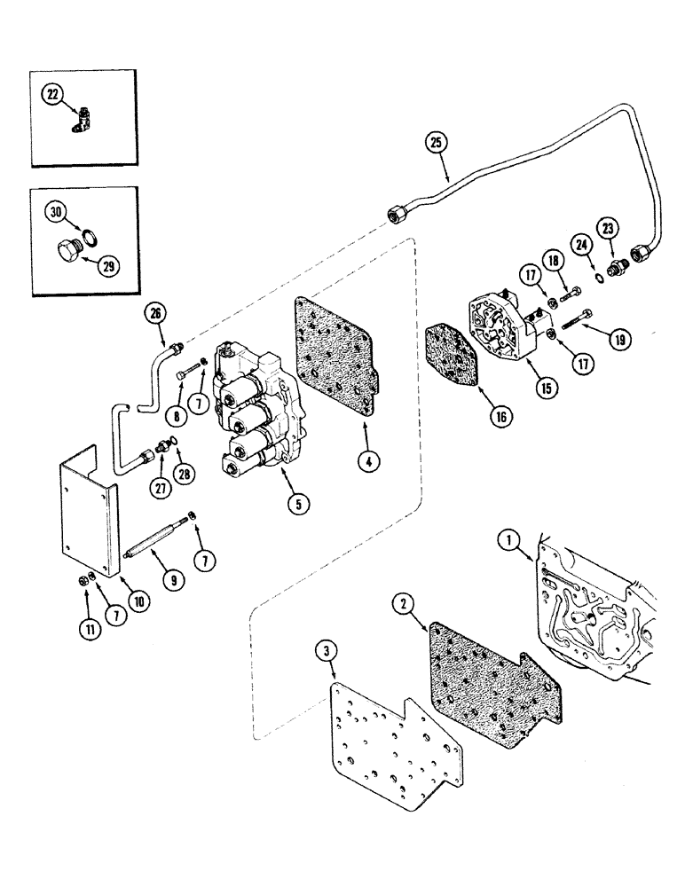 Схема запчастей Case IH 2594 - (6-004) - HYDRAULIC MANIFOLD MOUNTING, ELECTRIC SHIFT (06) - POWER TRAIN