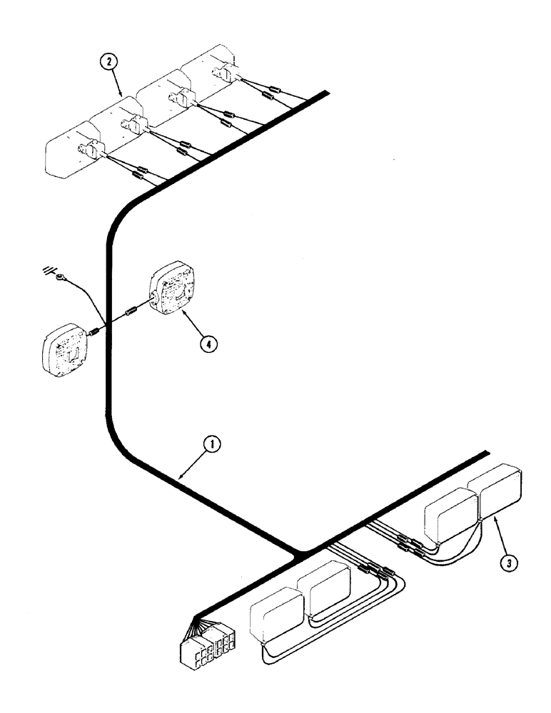 Схема запчастей Case IH 3294 - (4-076) - 4 POST ROPS WIRING (04) - ELECTRICAL SYSTEMS