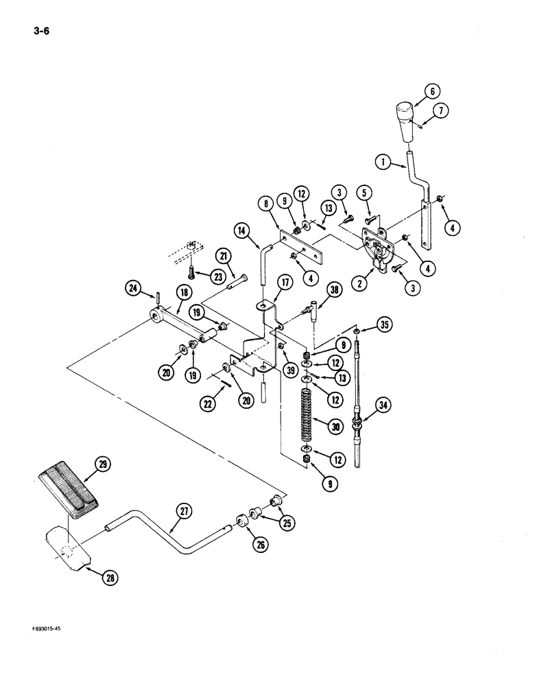 Схема запчастей Case IH 9150 - (3-06) - THROTTLE AND DECELERATOR CONTROLS, CAB (03) - FUEL SYSTEM