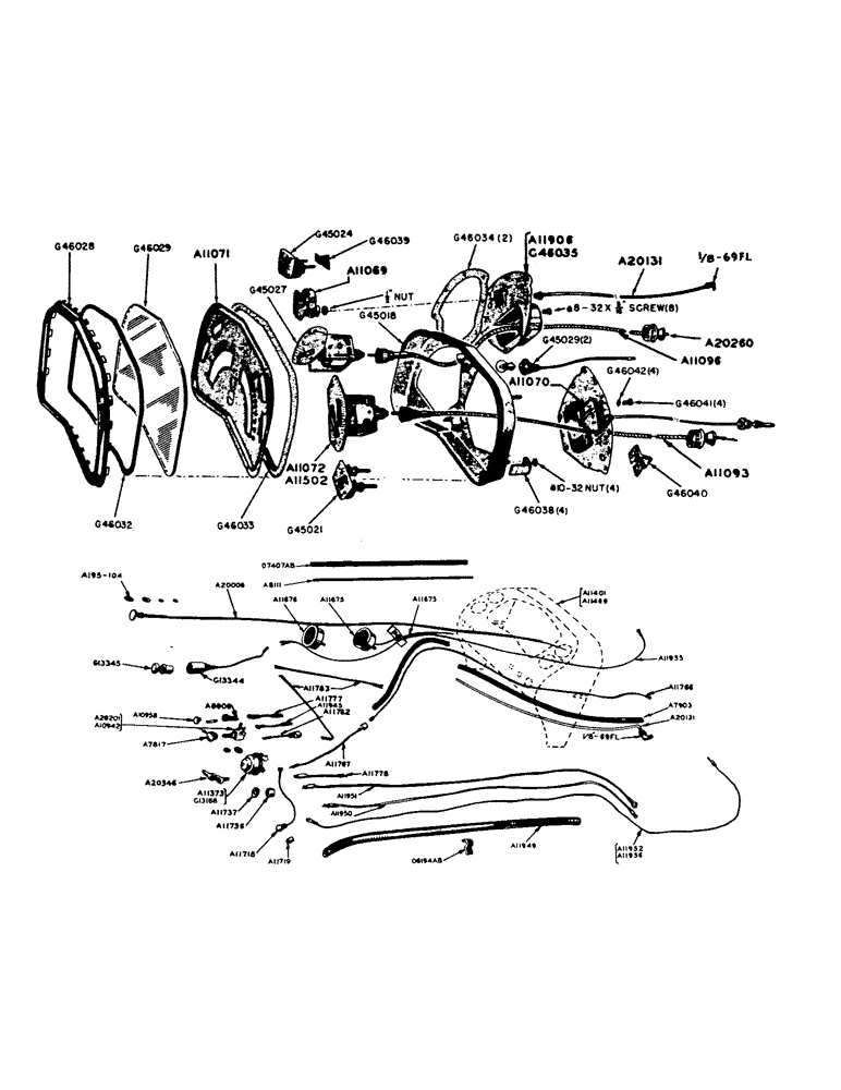 Схема запчастей Case IH 700 - (076) - INSTRUMENT PANEL FOR SPARK IGNITION (04) - ELECTRICAL SYSTEMS