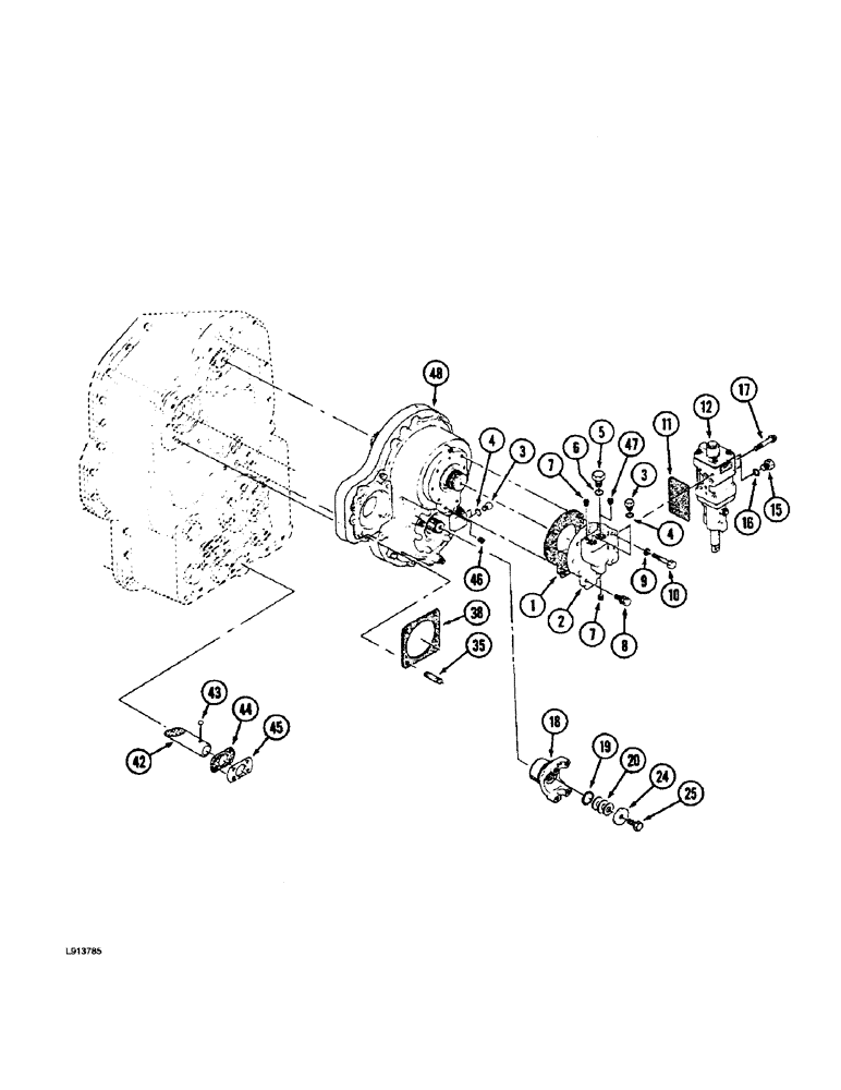 Схема запчастей Case IH 9280 - (6-096) - PTO CLUTCH ASSEMBLY (06) - POWER TRAIN