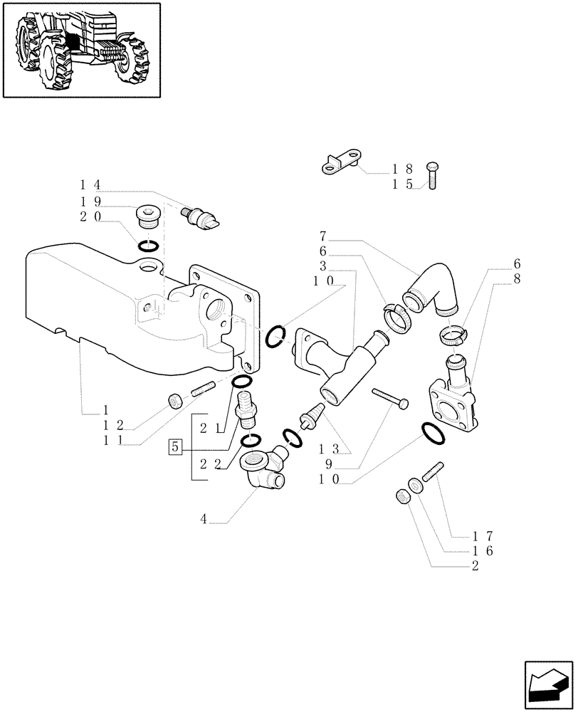 Схема запчастей Case IH PUMA 195 - (1.32.8/01[04]) - (VAR.004-481) 150 L/MIN PUMP CCLS W/EDC - PUMPS FOR HYDRAULIC SYSTEM AND LIFT (03) - TRANSMISSION