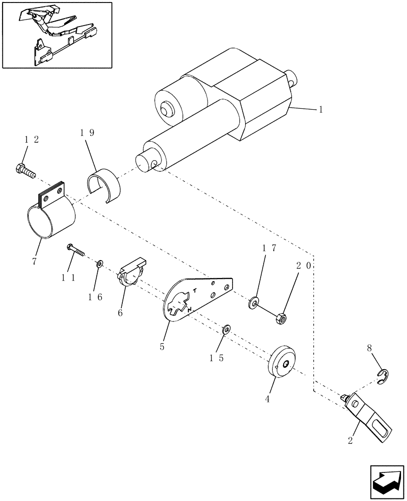 Схема запчастей Case IH RB564 - (15.80) - NET ACTUATOR (15) - KNOTTER /WRAPPER