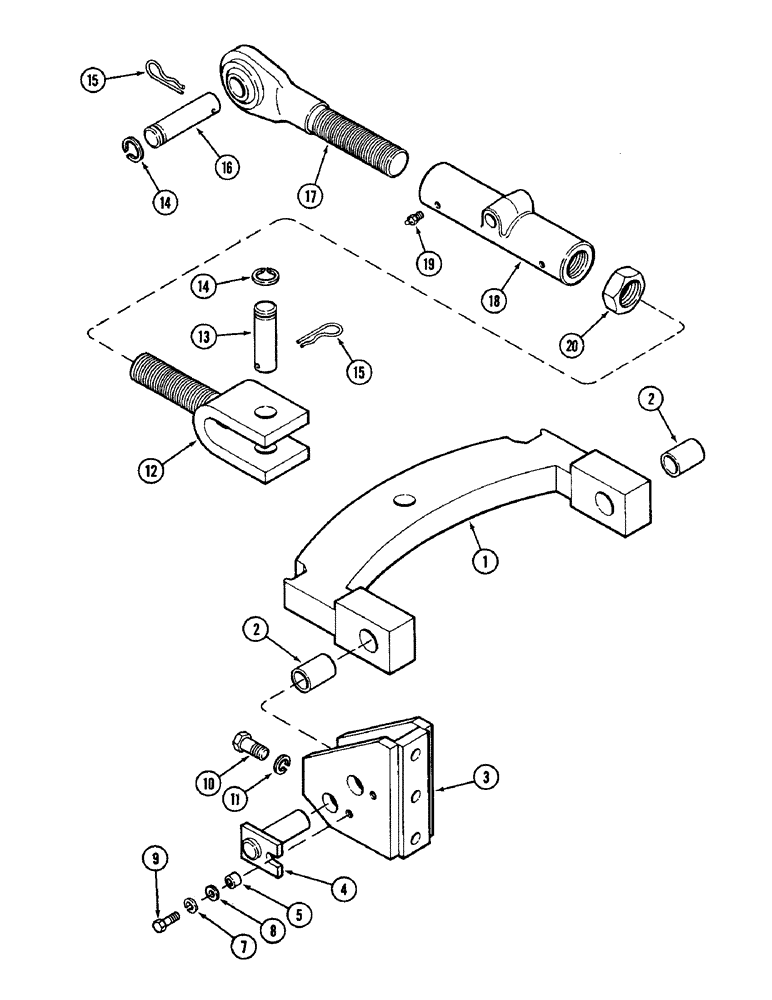 Схема запчастей Case IH 4690 - (9-334) - THREE POINT HITCH, ADJUSTING TURNBUCKLE, P.I.N. 8860450 AND AFTER (09) - CHASSIS/ATTACHMENTS