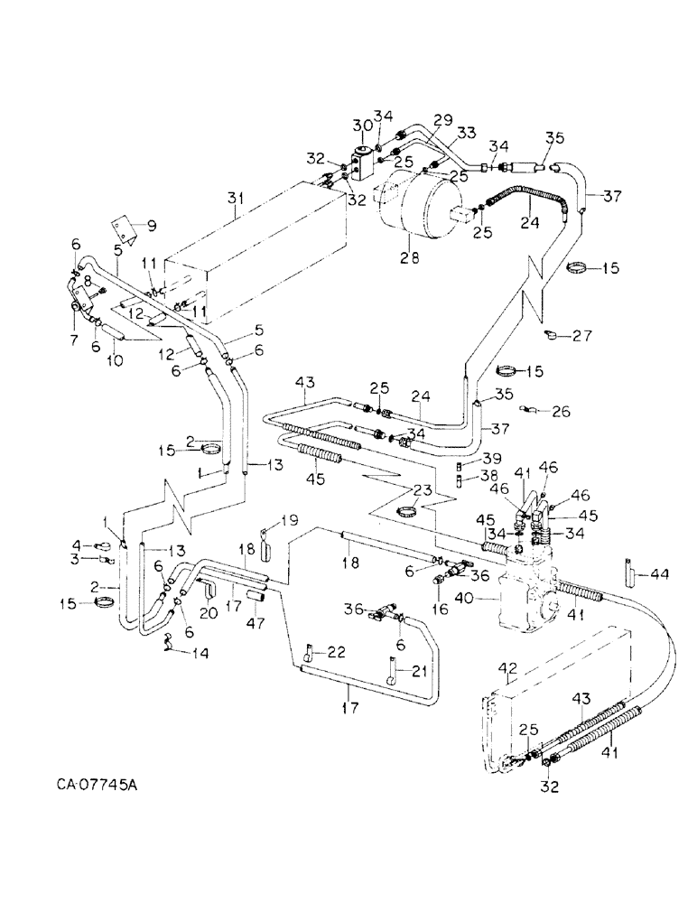 Схема запчастей Case IH 3688 - (13-32) - SUPERSTRUCTURE, HEATER AND AIR CONDITIONER CONNECTIONS (05) - SUPERSTRUCTURE