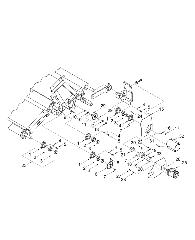 Схема запчастей Case IH 2016 - (20.13[01]) - PICKUP DRIVE, BELT TYPE [SWATHMASTER], P.I.N. HOLD DOWN, HYDRAULIC LIFT, BELT TYPE [SWATHMASTER], P.I.N. PMN003045 [PNP002010] & PRIOR (58) - ATTACHMENTS/HEADERS