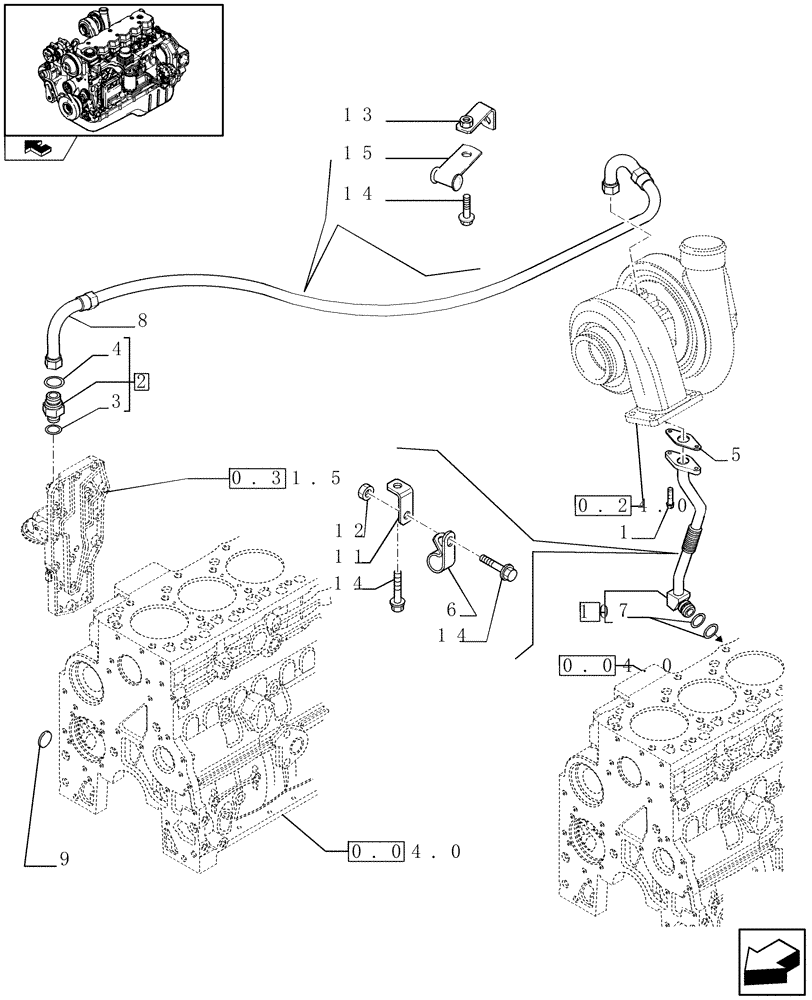 Схема запчастей Case IH F4HE9687S J100 - (0.30.5) - FUEL INJECTION SYSTEM (2854584) 