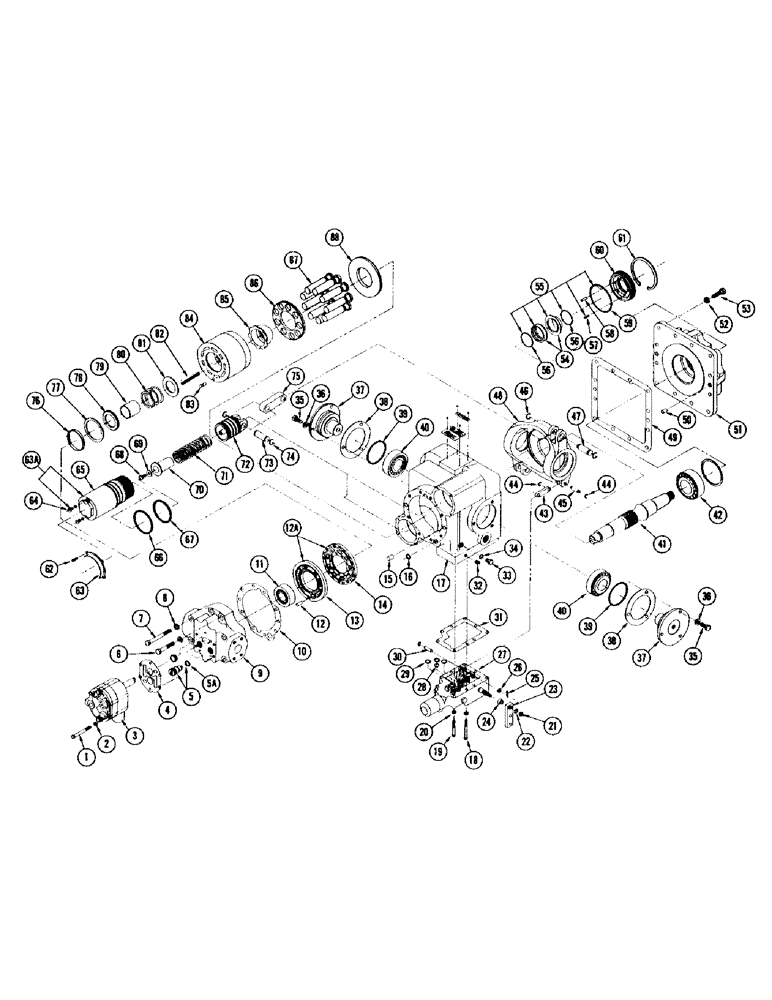 Схема запчастей Case IH 960 - (16) - 22, 2053 PUMP, HYDROSTATIC, CONTINUED (29) - HYDROSTATIC DRIVE